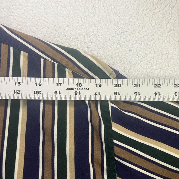 Cherokee vintage striped button up collared long sleeve shirt size large - Picture 7 of 11